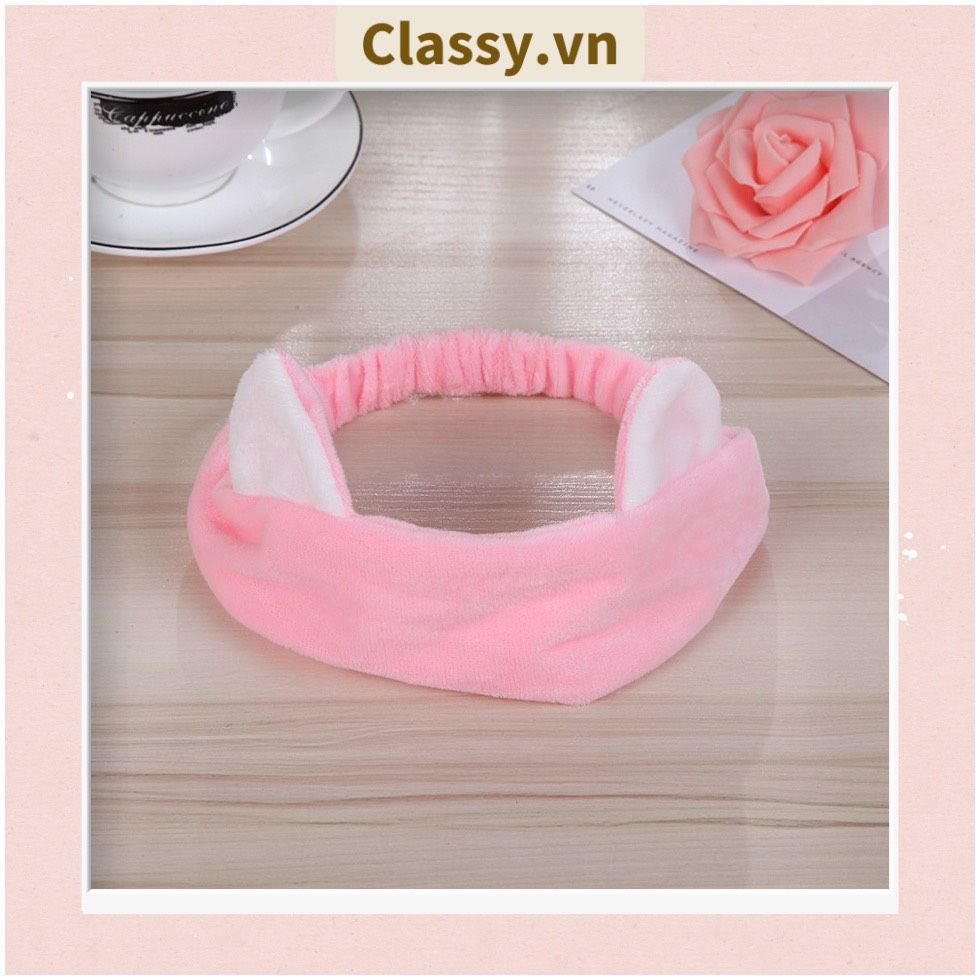 Băng Đô Tai Mèo Rửa Mặt Makeup Co Giãn Siêu Dễ Thương 22 X 10 CM PK483