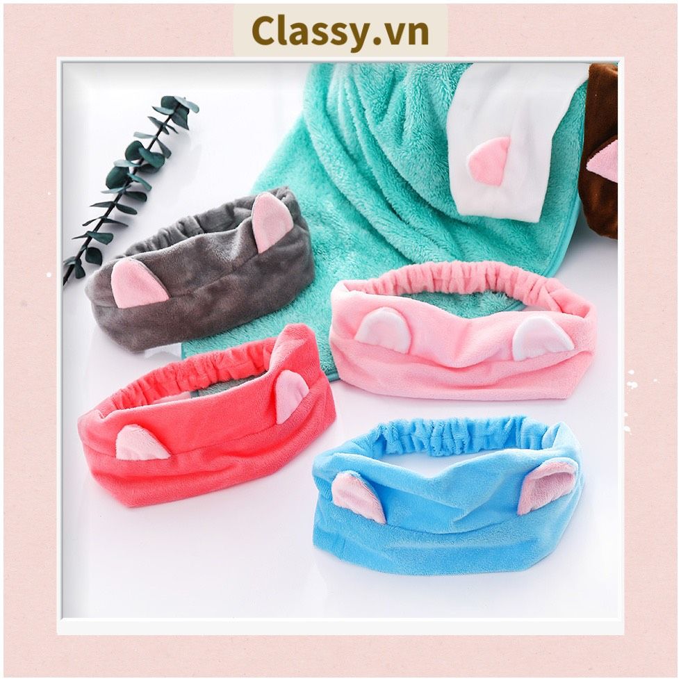 Băng Đô Tai Mèo Rửa Mặt Makeup Co Giãn Siêu Dễ Thương 22 X 10 CM PK483