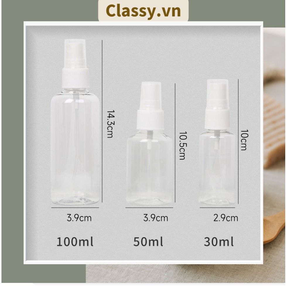 Chai Lọ Chiết Dạng XỊT - Đựng Dung Dịch, Nước Hoa, Mỹ Phẩm, Toner,...; DUNG TÍCH 30 ML, 50ML PK493