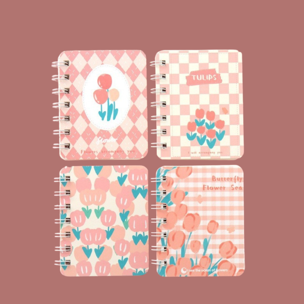 Sổ tay mini lò xo A7 chủ đề bầu trời kích thước 10.5 X 8.5 CM PK634