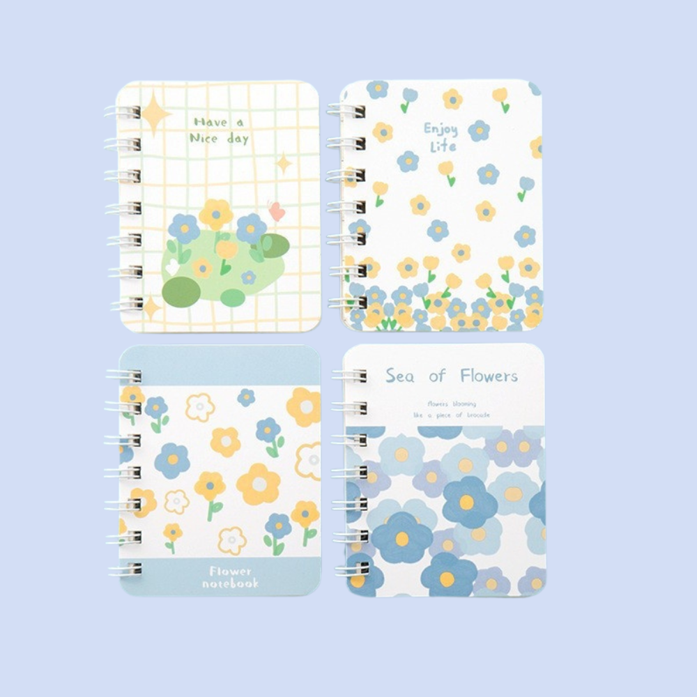 Sổ tay mini lò xo A7 chủ đề bầu trời kích thước 10.5 X 8.5 CM PK634
