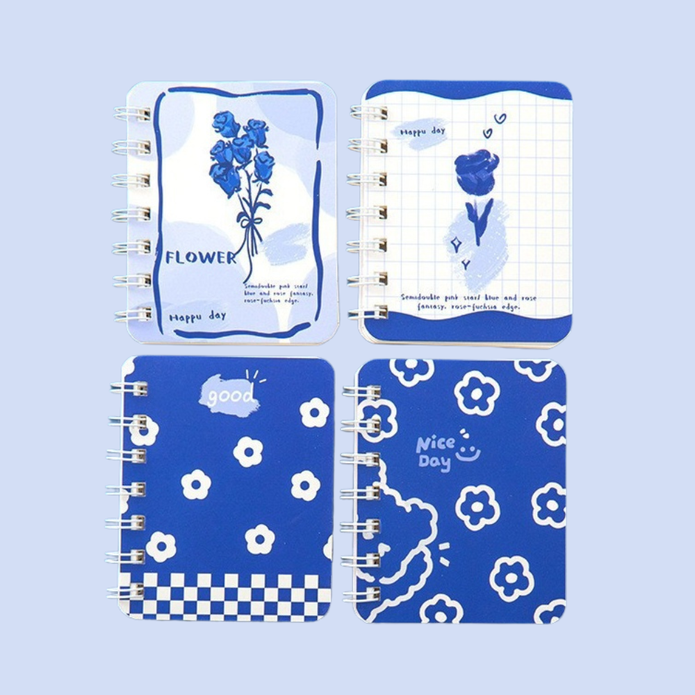 Sổ tay mini lò xo A7 chủ đề bầu trời kích thước 10.5 X 8.5 CM PK634