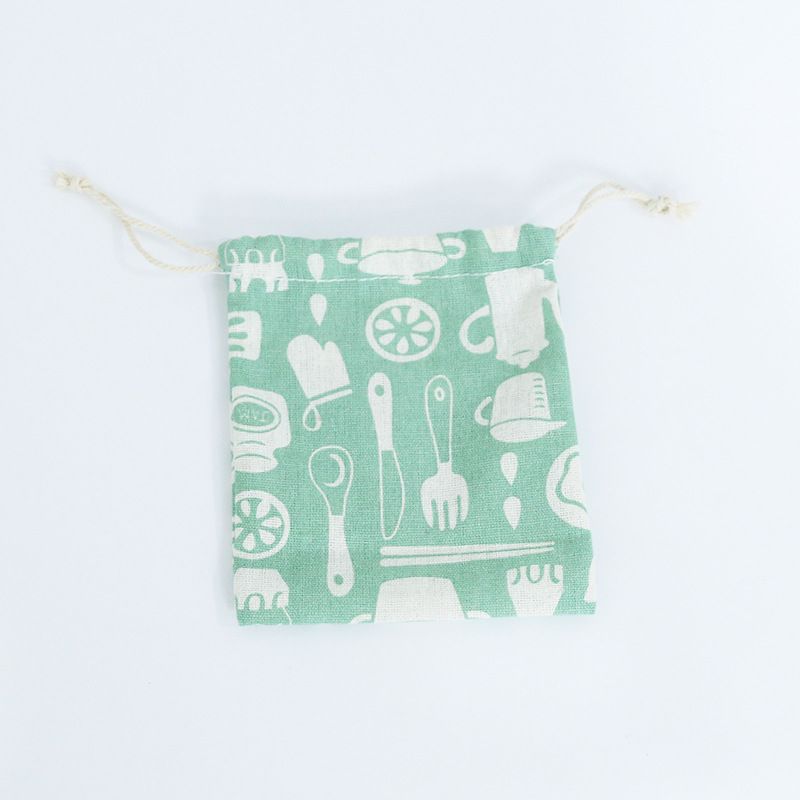 Túi cotton lanh dây rút mini đựng đồ đi du lịch xinh xắn tiện dụng PK646