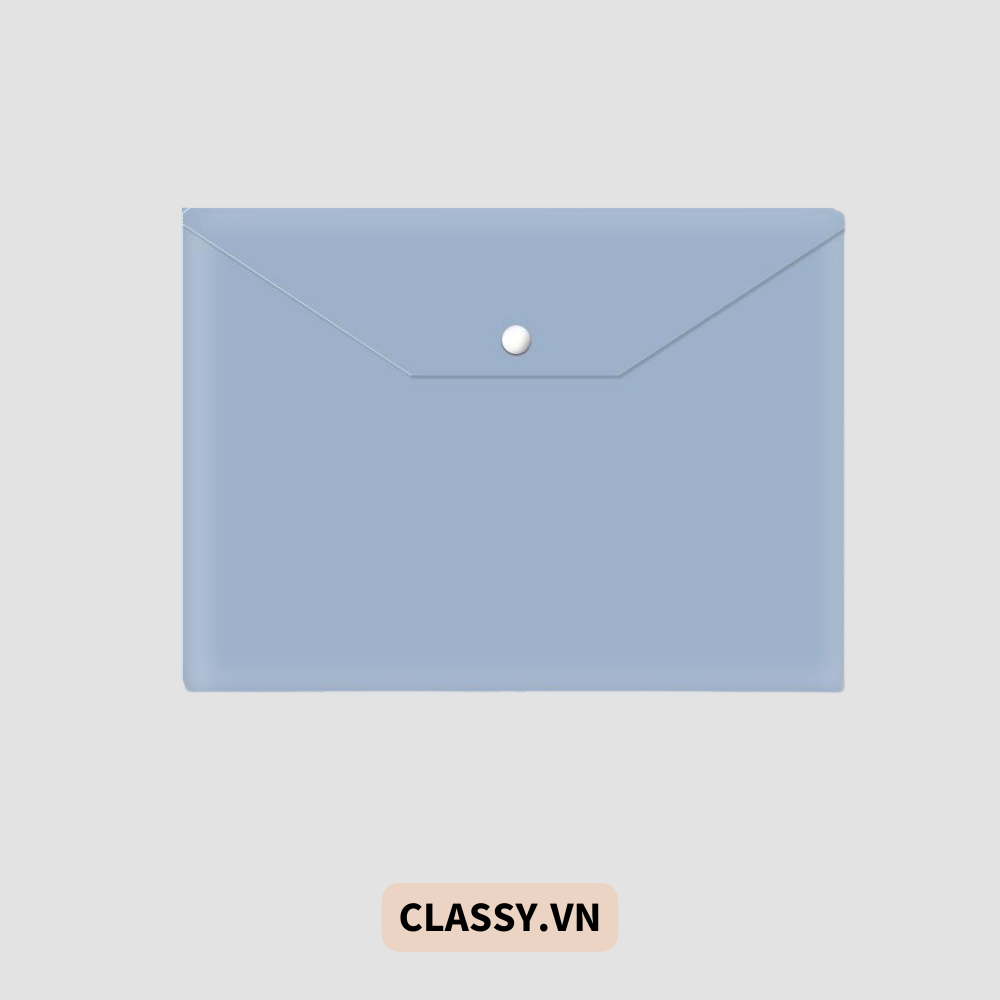 Túi Nút File Đựng Tài Liệu My Clear Bag A4 Nhiều Màu Bìa Đựng Tài Liệu Văn Phòng Lưu Trữ Hồ Sơ Giấy Tờ Classy Basic PK778