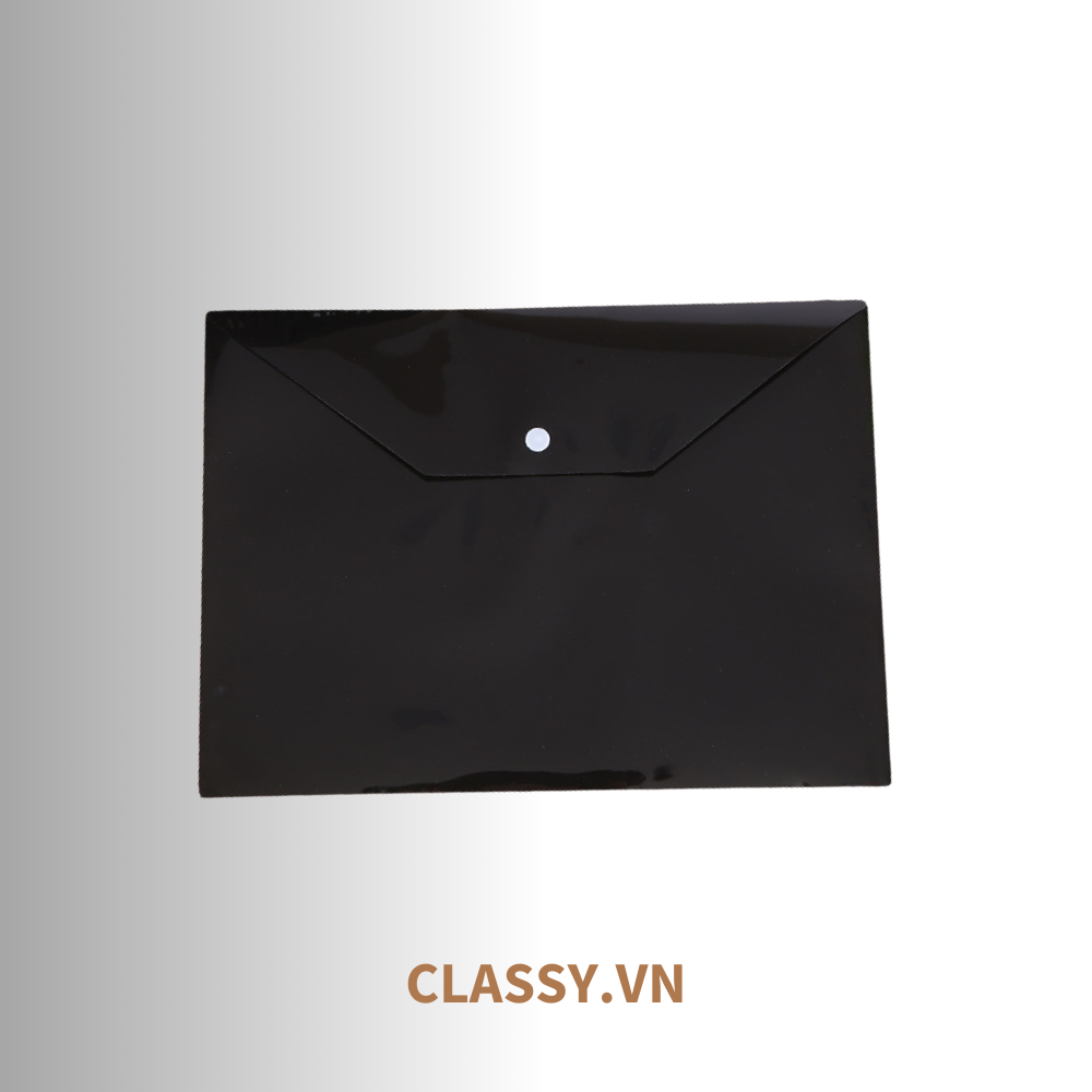 Túi Nút File Đựng Tài Liệu My Clear Bag A4 Nhiều Màu Bìa Đựng Tài Liệu Văn Phòng Lưu Trữ Hồ Sơ Giấy Tờ Classy Basic PK778