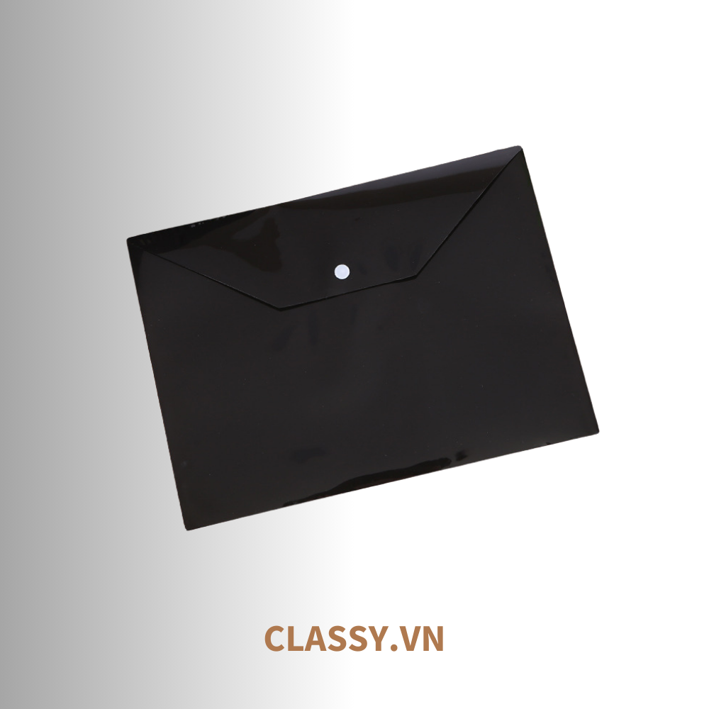 Túi Nút File Đựng Tài Liệu My Clear Bag A4 Nhiều Màu Bìa Đựng Tài Liệu Văn Phòng Lưu Trữ Hồ Sơ Giấy Tờ Classy Basic PK778
