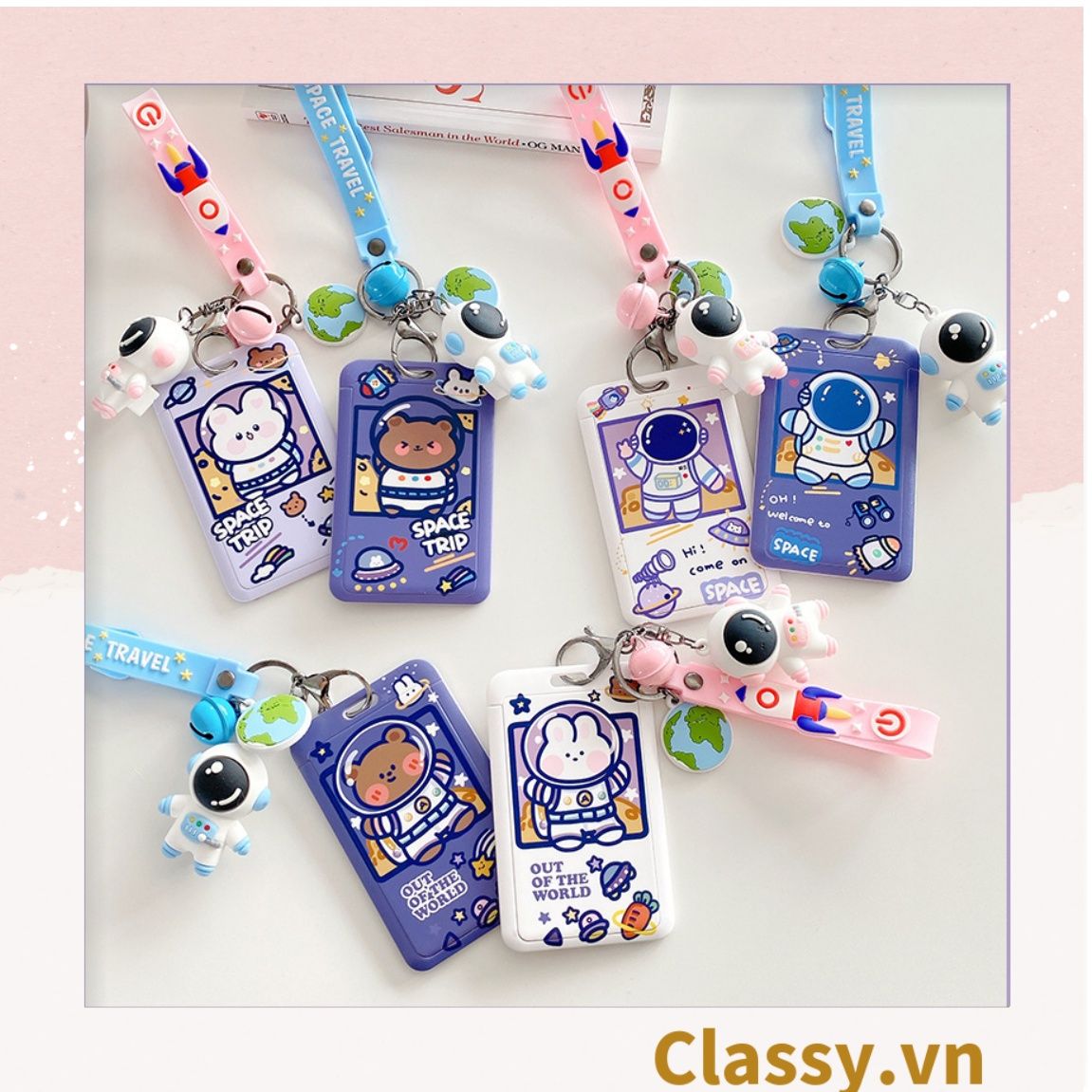 PK798 Bao đựng thẻ cứng đựng thẻ cửa, thẻ xe bus, thẻ ngân hàng, móc chìa khóa dành cho sinh viên, nhân viên văn phòng