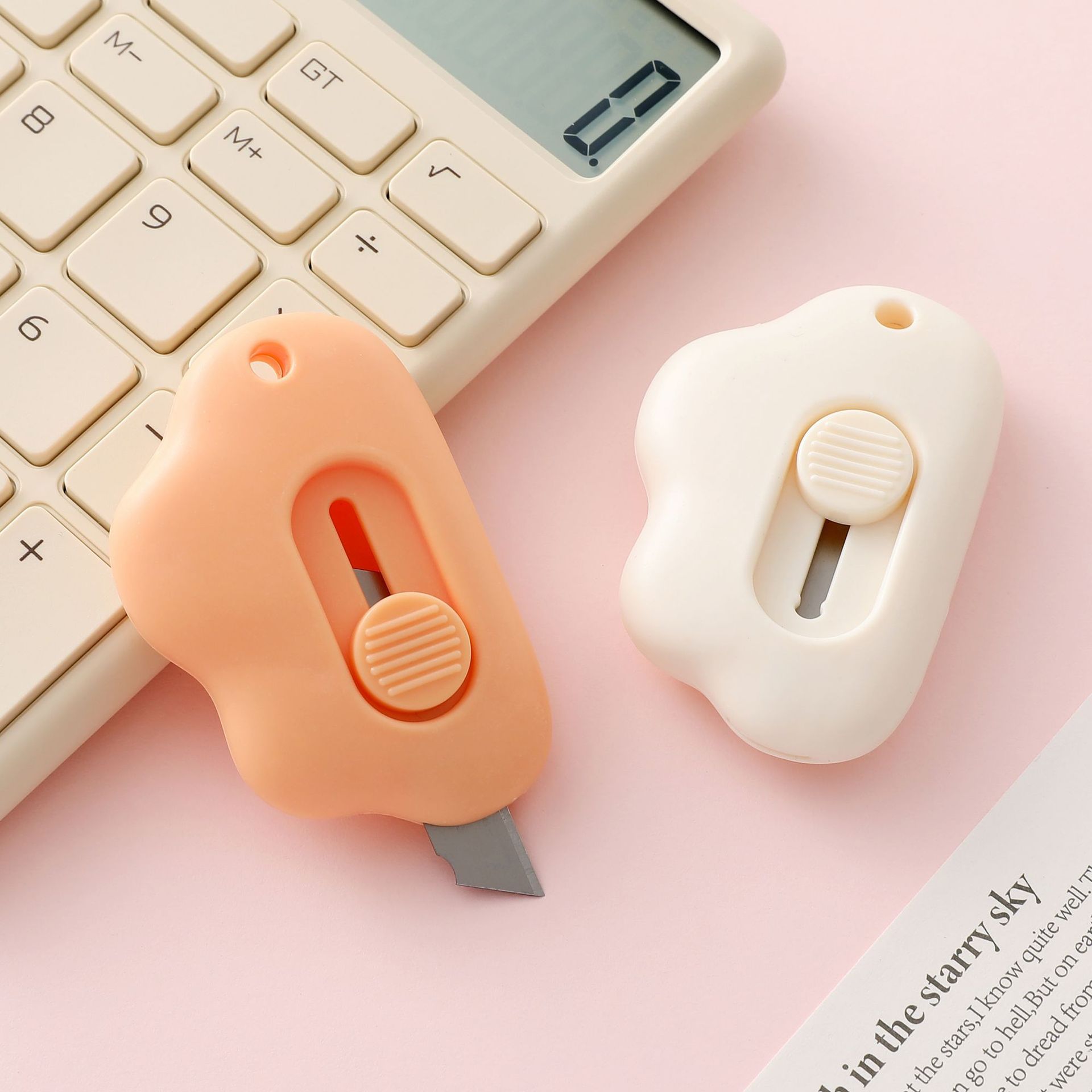Dao Rọc Giấy Hình đám mây cute dễ thương, dài 6 CM có thể làm móc khóa PK920
