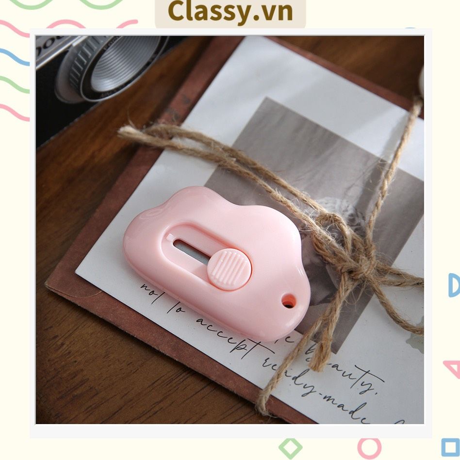 Dao Rọc Giấy Hình đám mây cute dễ thương, dài 6 CM có thể làm móc khóa PK920