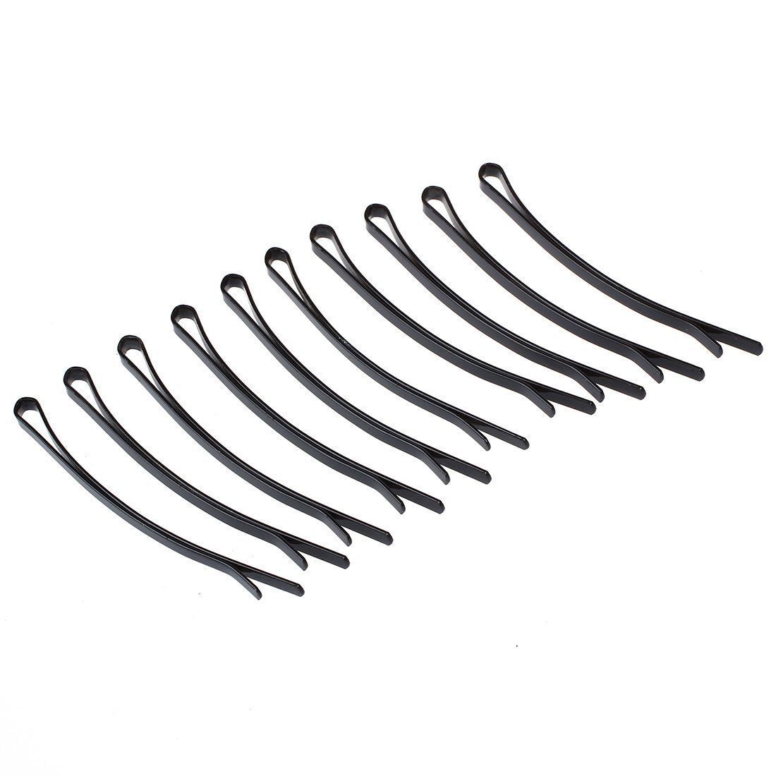 PK956 Hộp 100 chiếc kẹp tăm phụ kiện tóc 5.5 CM vòng cung Kẹp kim loại đen cổ điển dày dặn dài 6CM