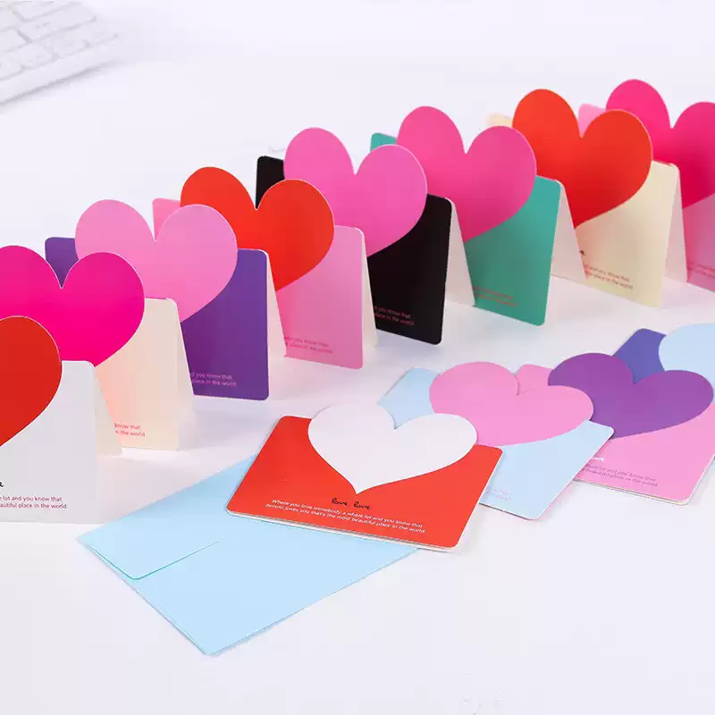 Thiệp dễ thương chúc mừng 8-3, 20-11, Sinh Nhật, Lễ, Tình Yêu in hình trái tim Q1305