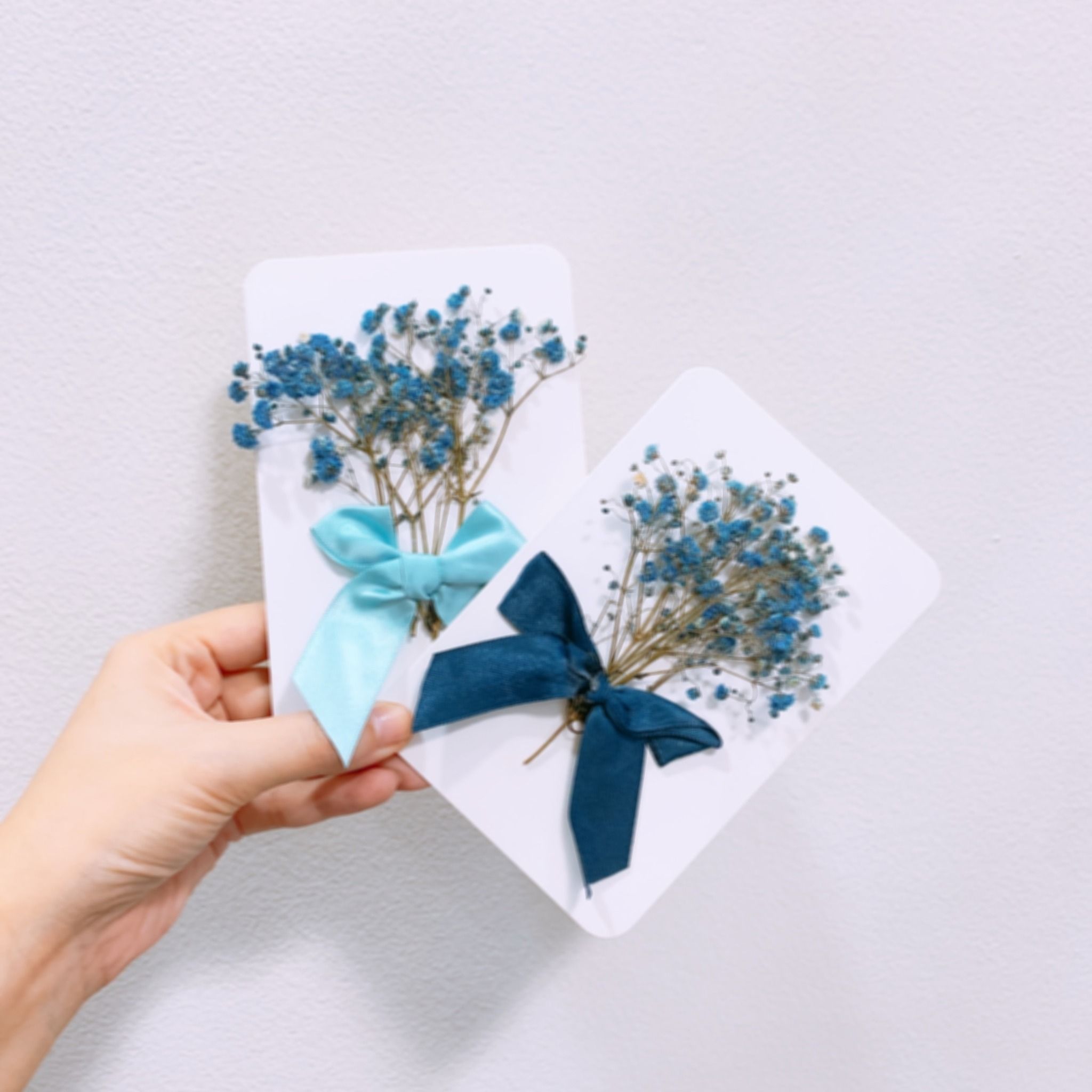 Classy Thiệp chúc mừng, thiệp giáng sinh có gắn hoa khô trang trí Q1366