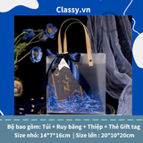  Classy Túi quà tặng, túi quai xách nhựa trong suốt nhiều kích cỡ Q1593 