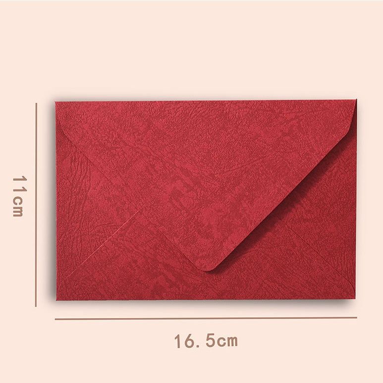 Phong bì kèm nhãn dán Niêm Phong 16*11.7cm màu hồng dùng đựng thiệp chúc mừng, Thiệp Mời Đám Cưới Đính Hôn Lãng Mạn Q1741