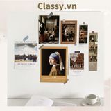  Set nhiều Thẻ ảnh, postcard Classy làm từ bìa cứng phong cách  trang trí nhật ký/sách ảnh, dán tường, làm tranh Q1746 