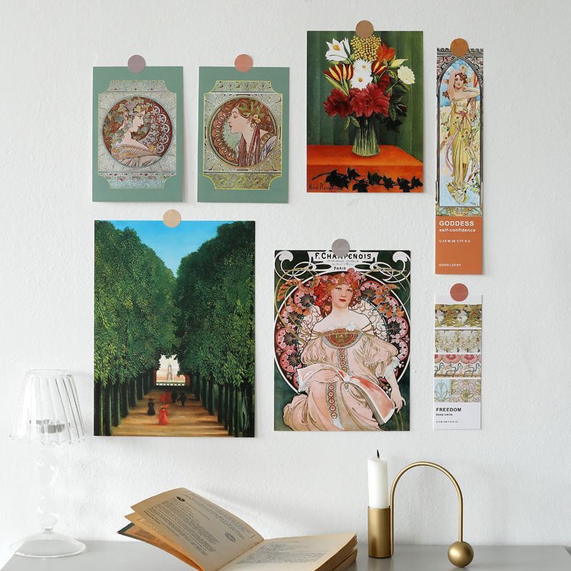 Set nhiều Thẻ ảnh, postcard Classy làm từ bìa cứng phong cách trang trí nhật ký/sách ảnh, dán tường, làm tranh Q1746