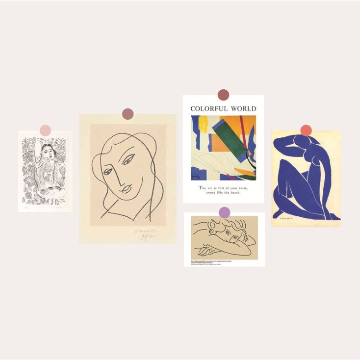Set nhiều Thẻ ảnh, postcard Classy làm từ bìa cứng phong cách trang trí nhật ký/sách ảnh, dán tường, làm tranh Q1746