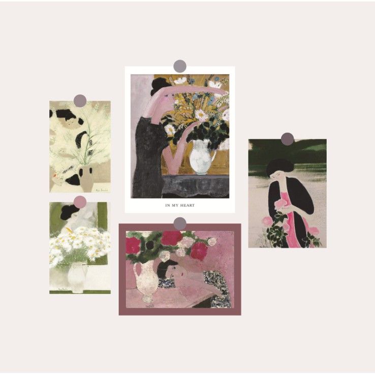 Set nhiều Thẻ ảnh, postcard Classy làm từ bìa cứng phong cách trang trí nhật ký/sách ảnh, dán tường, làm tranh Q1746