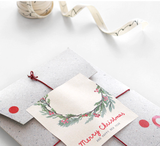  Nhãn dán hộp sticker Classy giấy C bóng họa tiết vintage  dùng để trang trí, niêm phong chủ đề Christmas kích thước 8 X 8 CM Q1812 