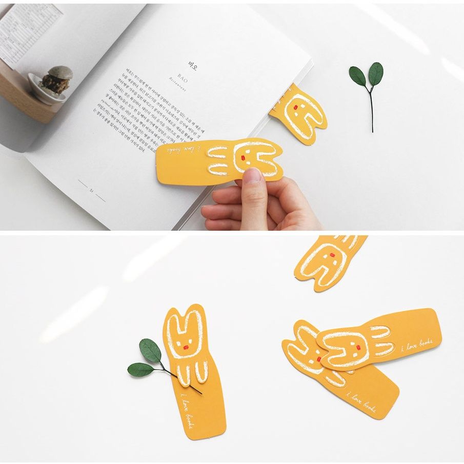 Thẻ tag trang trí dễ thương Kawaii Bunny Tag mousse hộp DIY trang trí nướng bao bì hộp Hàn Quốc Q1813