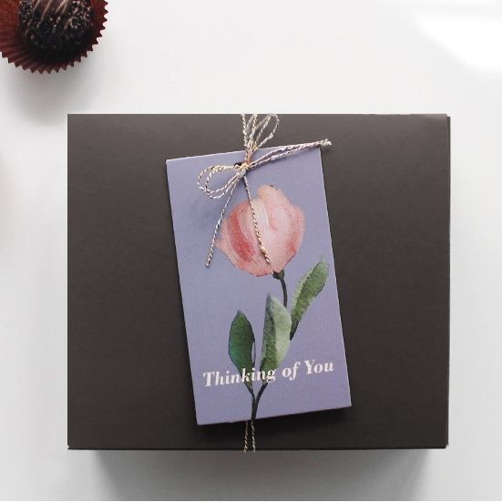 Thẻ tag trang trí Classy Hoa Tulip DIY trang trí thẻ đóng gói quà tặng 4,2 X 5 CM Q1817