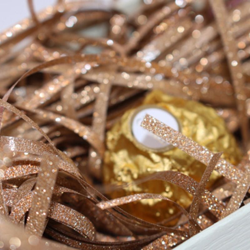 Giấy trang trí hộp quà, lót chống shock trong hộp quà tặng dạng sợi raffia nhiều màu
