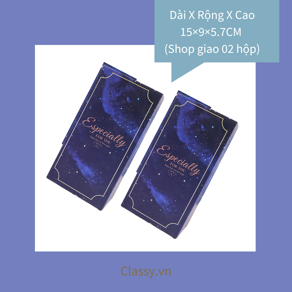 Bộ túi giấy +Hộp quà lớn quà tặng hoạ tiết cẩm thạch In chữ Especially For You phong cách châu Âu (Xé lẻ) Q264