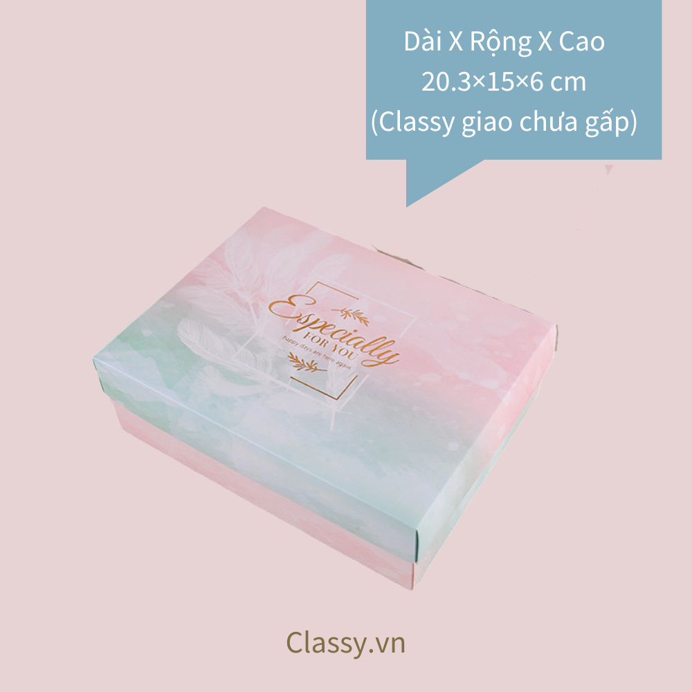 XÉ LẺ túi giấy +Hộp quà lớn quà tặng hoạ tiết đá cẩm thạch, In chữ Especially For You phong cách châu ÂU