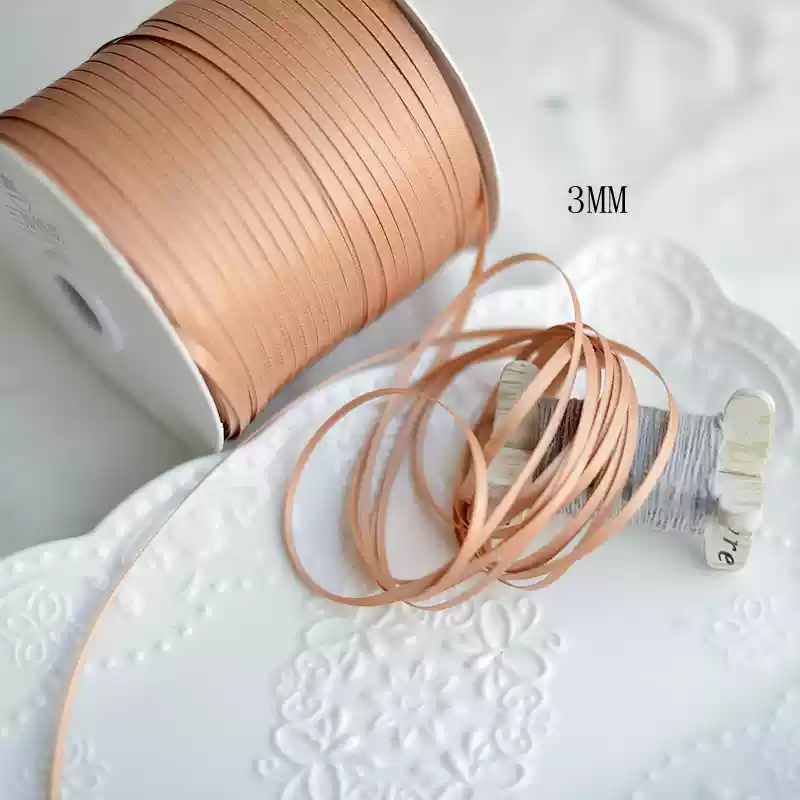 Cuộn 23 Mét Ruy băng vải sợi poly dài 01MÉT, Rộng 3 MM đơn sắc, đủ màu Q564