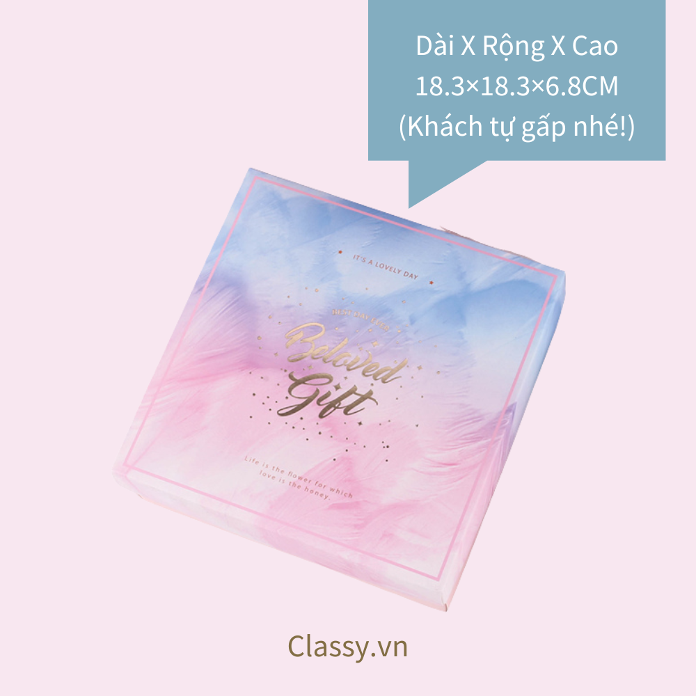 XÉ LẺ Túi giấy +Hộp quà Làm quà tặng hoạ tiết cẩm thạch, phong cách châu Âu Q675