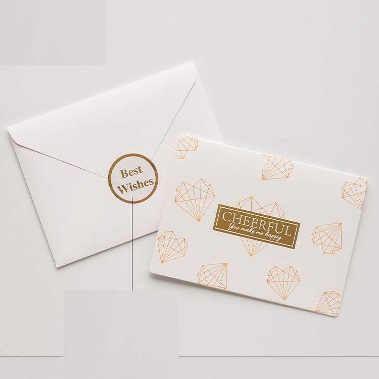 Thiệp Cổ điển Vintage Classy in họa tiết hoa nhí giấy art sang trọng kèm phong bì giấy kraft nâu Q724