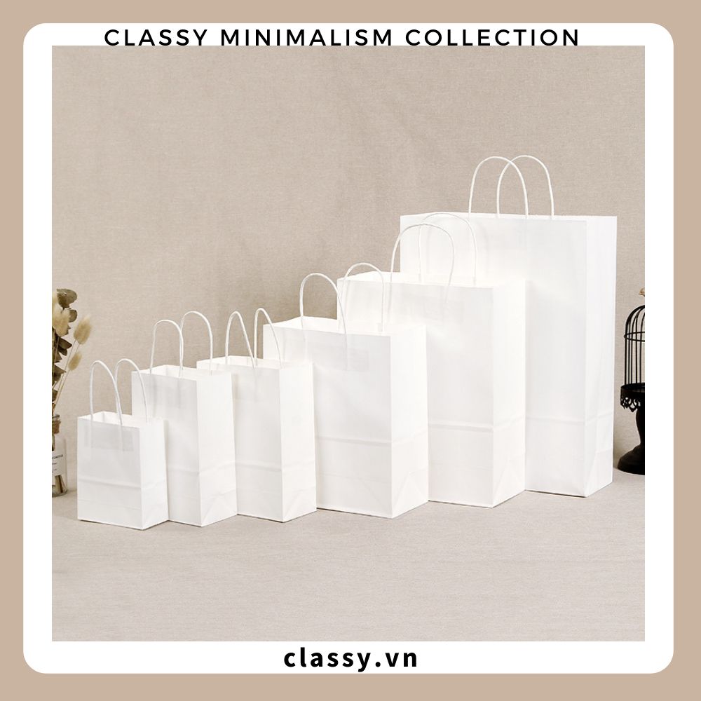 TÚI GIẤY KRAFT DÀY DẶN LÀM QUÀ TẶNG MÀU PASTEL, NHIỀU SIZE