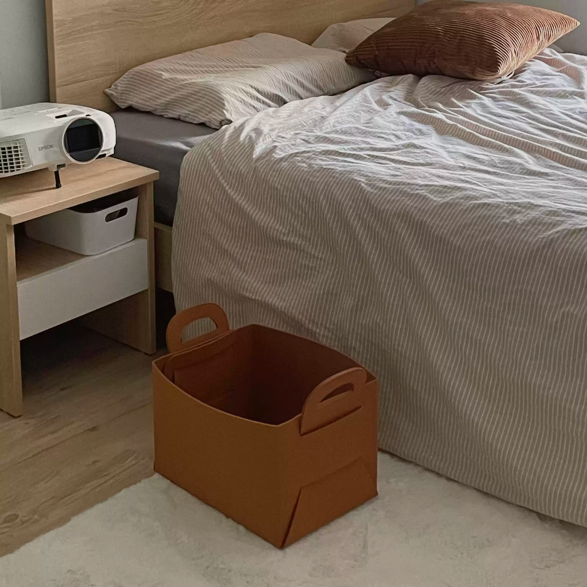 Giỏ Nỉ Xếp Được Đựng Quần Áo Sách Vở Đồ Chơi Trang Trí Nhà Cửa dễ dàng tháo rời và T1842