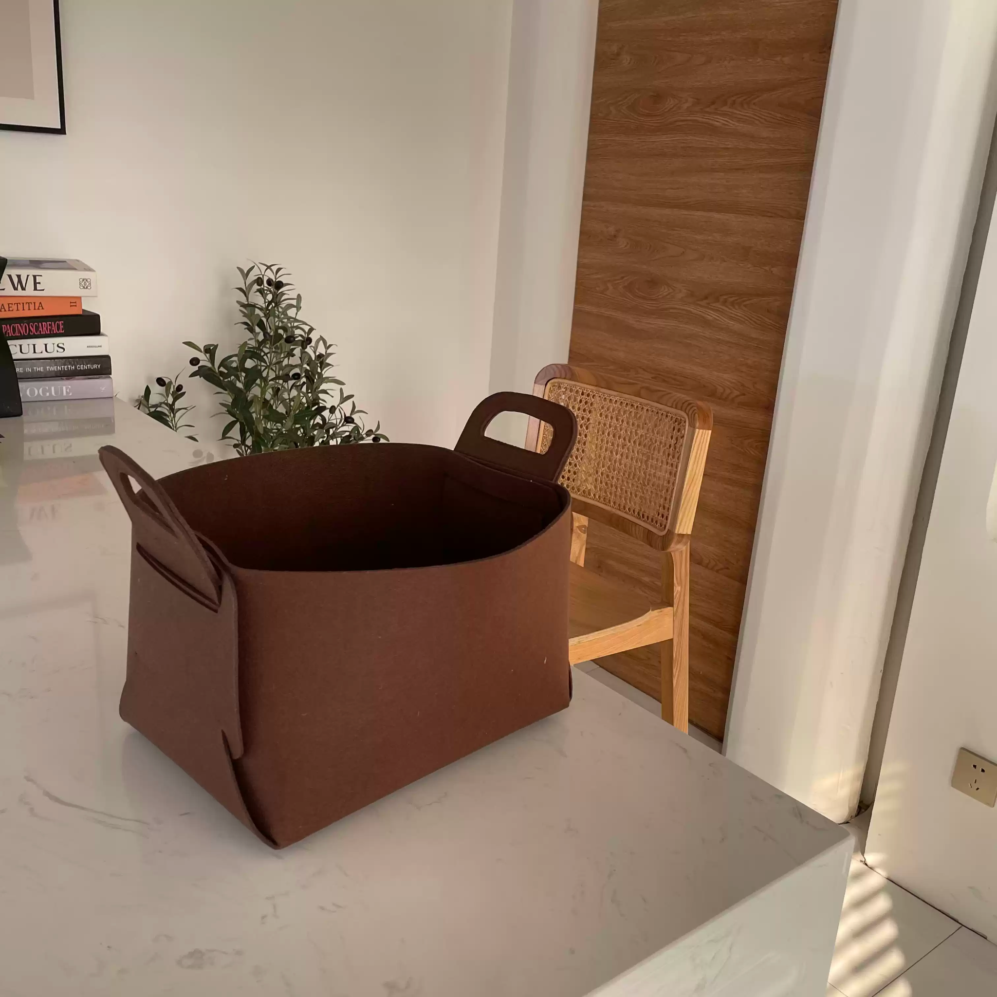Giỏ Nỉ Xếp Được Đựng Quần Áo Sách Vở Đồ Chơi Trang Trí Nhà Cửa dễ dàng tháo rời và T1842