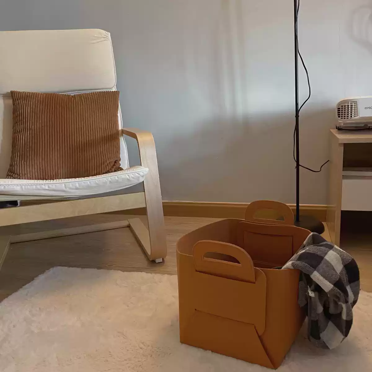 Giỏ Nỉ Xếp Được Đựng Quần Áo Sách Vở Đồ Chơi Trang Trí Nhà Cửa dễ dàng tháo rời và T1842