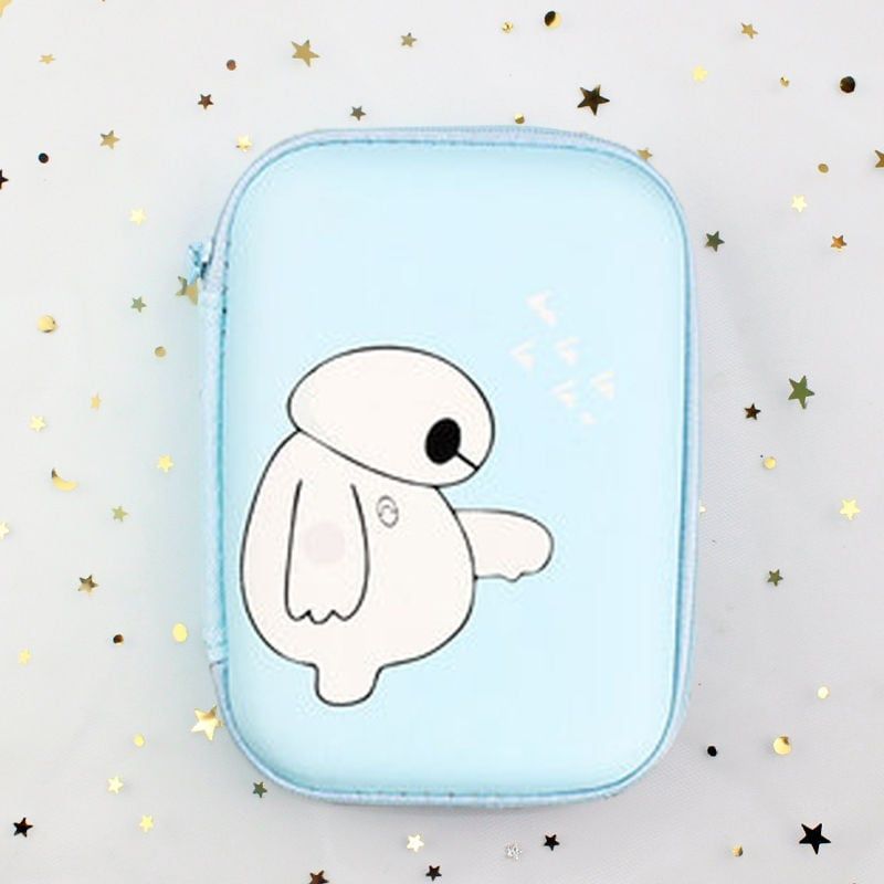 Túi Hộp hình vali đựng phụ kiện & dây cáp sạc (Size siêu to khổng lồ) 13.5 cm* 9.5 cm * 3.2 CM in hình hoạt hình (T293)