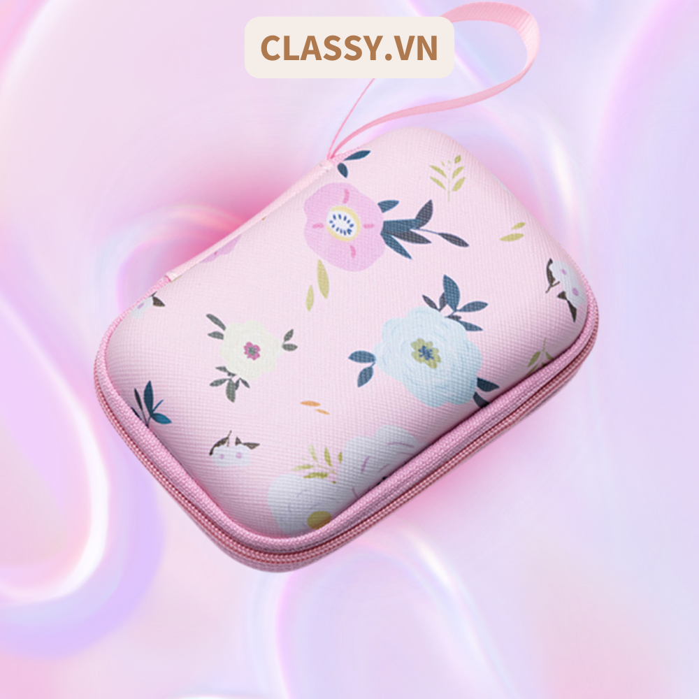 Túi Hộp hình vali đựng phụ kiện & dây cáp sạc (Size siêu to khổng lồ) 13.5 cm* 9.5 cm * 3.2 CM in hình hoạt hình (T293)