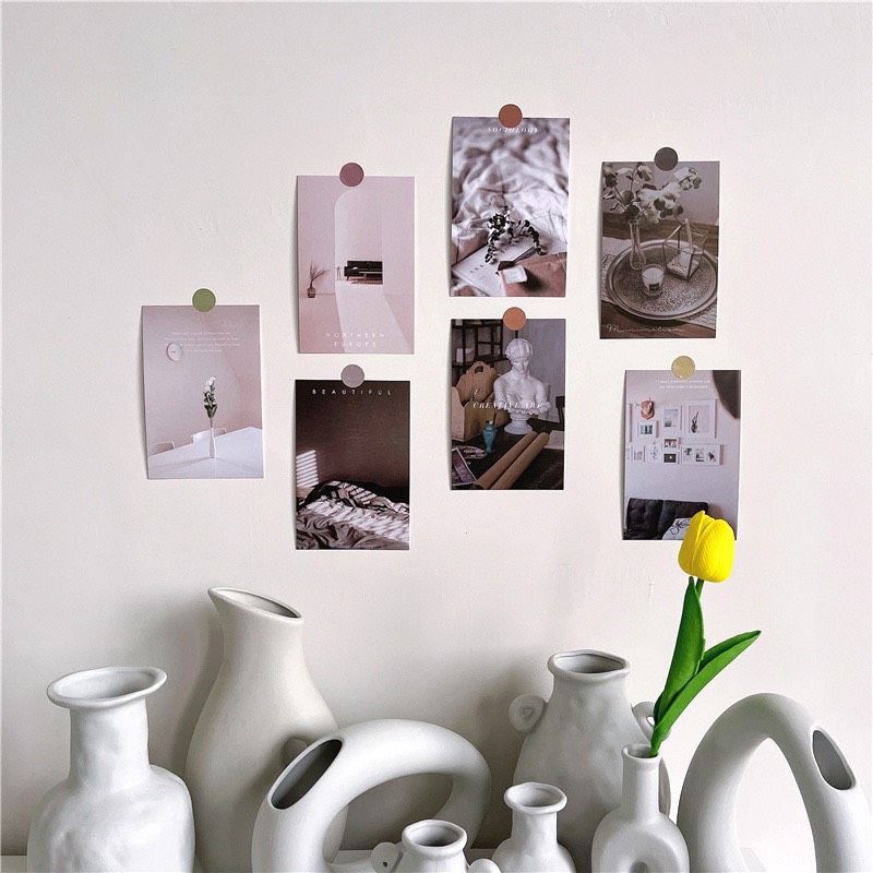 Set nhiều Thẻ ảnh, postcard Classy làm từ bìa cứng phong cách trang trí nhật ký/sách ảnh, dán tường, làm tranh Q1746