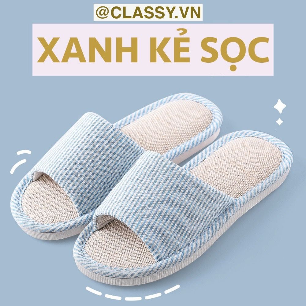 Dép đi trong nhà, trong văn phòng vải lanh mùa đông mùa hè chống trượt cho gia đình, cặp đôi, gia đình, cặp đôi, công ty G1864