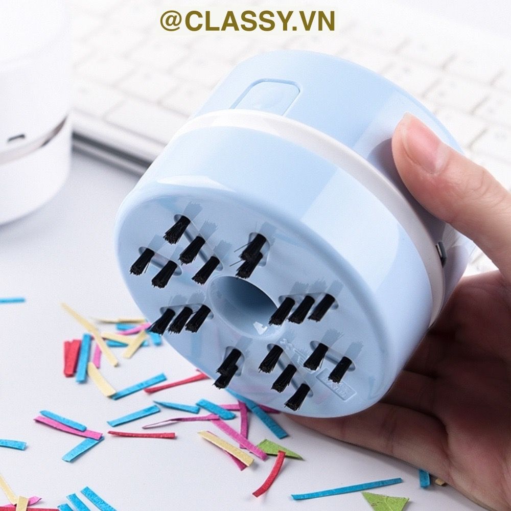 PK949 Máy Hút Bụi Mini Cầm Tay trơn màu, Không Dây Để Bàn Tiện Dụng dùng hút bụi bàn học, ô tô