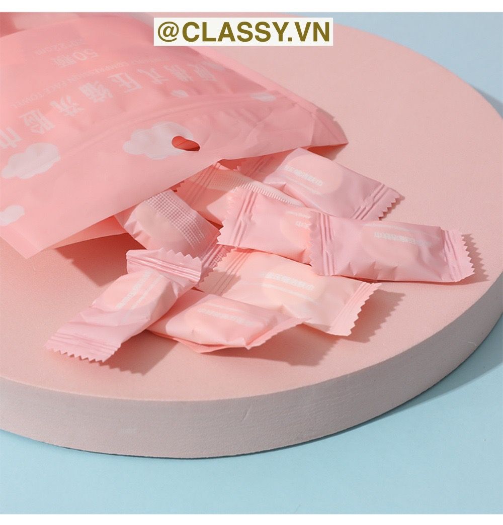 Combo 50 chiếc PK952 Khăn giấy nén, mặt nạ nén chất liệu Cotton, bỏ túi du lịch tiện lợi THE MASK
