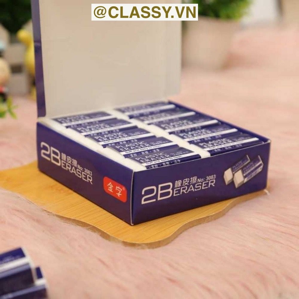 Gôm tẩy hình chữ nhật giúp tẩy sạch vết bút chì, không gây rách giấy PK1199