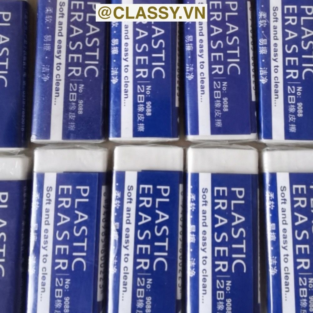 Gôm tẩy hình chữ nhật giúp tẩy sạch vết bút chì, không gây rách giấy PK1199