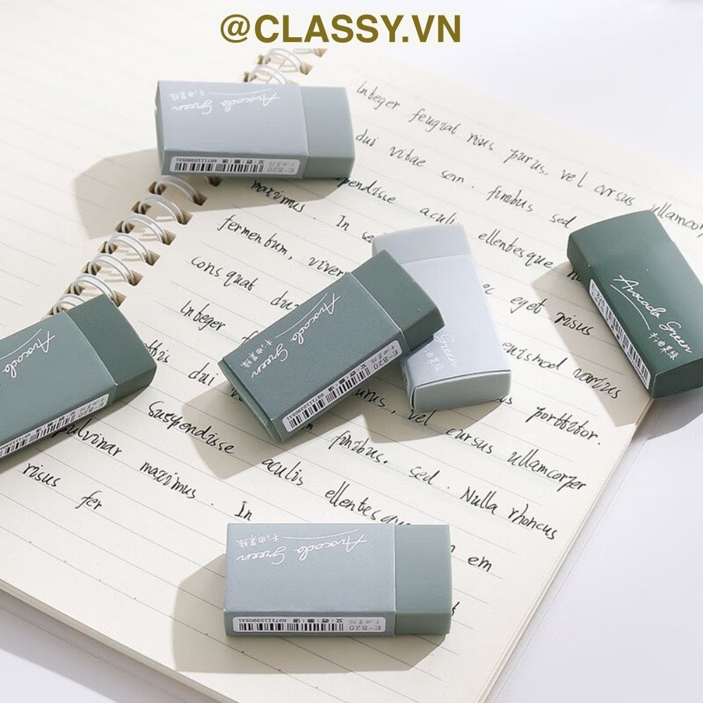 Combo 12 Gôm tẩy bút chì hình chữ nhật chuyển màu 12 tông màu 5 X 2.5 CM Classy PK1329