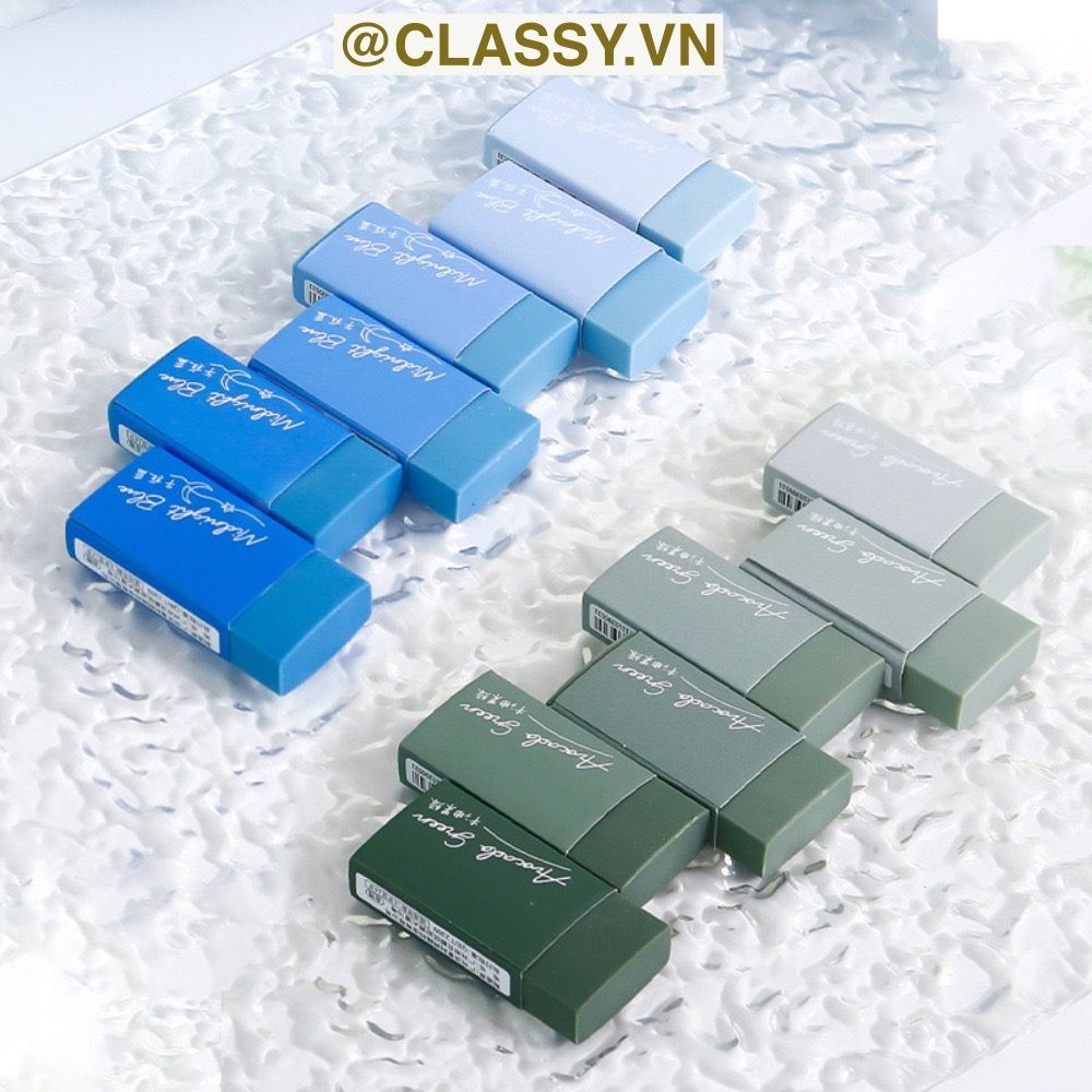 Combo 12 Gôm tẩy bút chì hình chữ nhật chuyển màu 12 tông màu 5 X 2.5 CM Classy PK1329