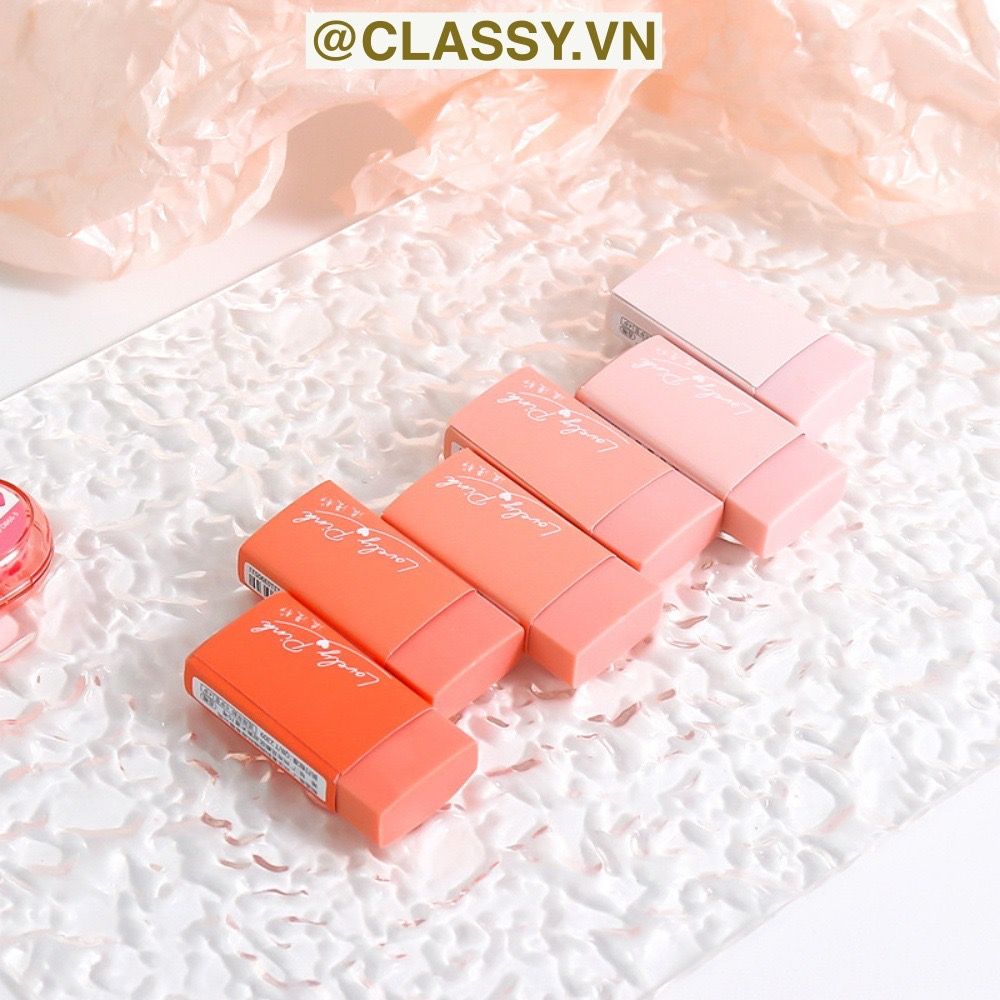 Combo 12 Gôm tẩy bút chì hình chữ nhật chuyển màu 12 tông màu 5 X 2.5 CM Classy PK1329