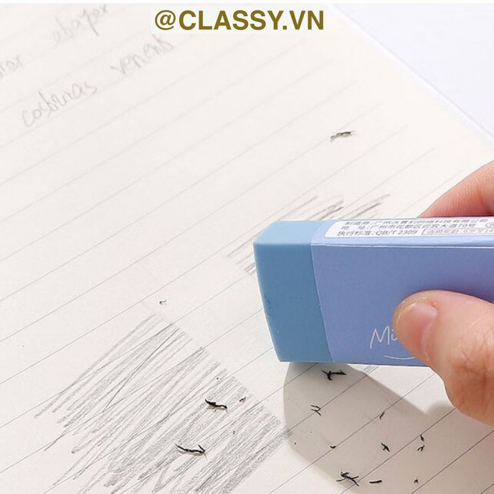 Combo 12 Gôm tẩy bút chì hình chữ nhật chuyển màu 12 tông màu 5 X 2.5 CM Classy PK1329