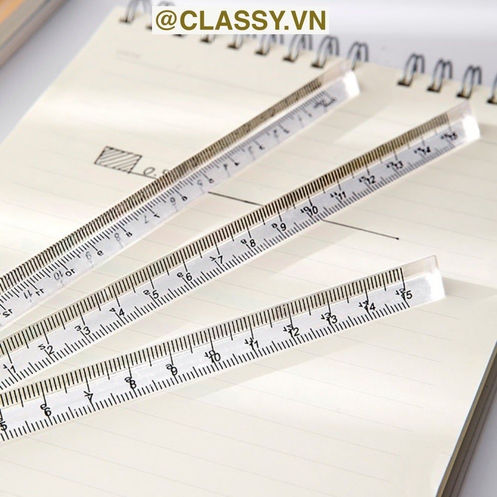 Classy Thước kẻ 20CM trong suốt hình lăng trụ tam giác độc đáo PK1412