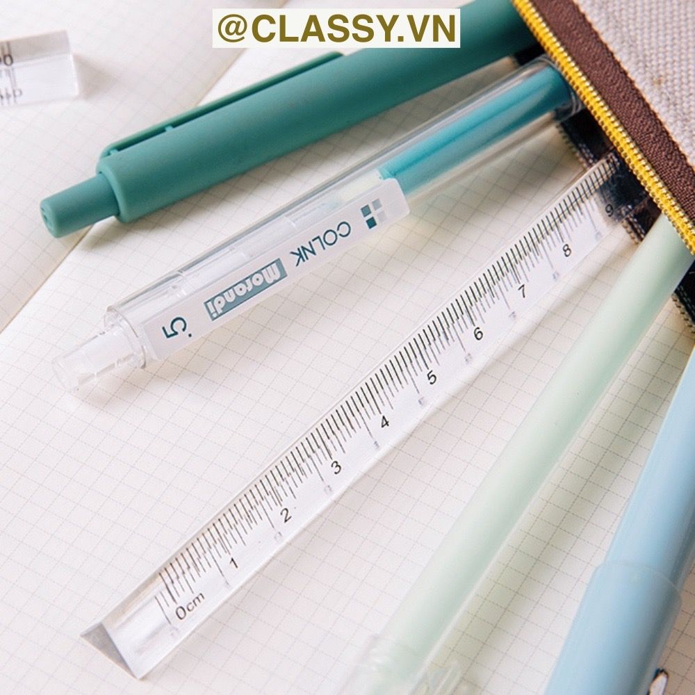 Classy Thước kẻ 20CM trong suốt hình lăng trụ tam giác độc đáo PK1412