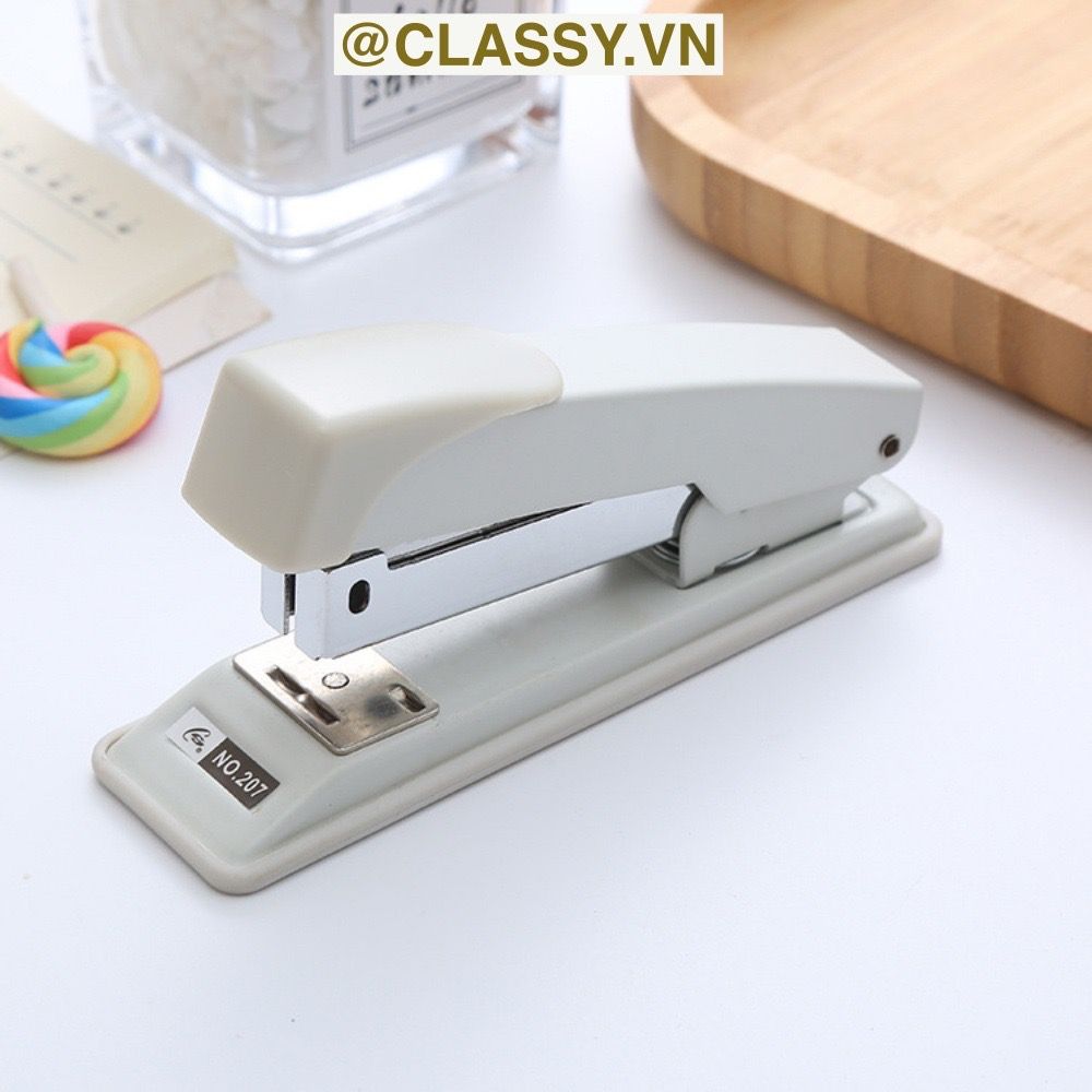 Classy Bấm giấy dập ghim màu trơn màu 207 kim bấm kim loại bền chất lượng cao kim bấm học tập văn phòng phẩm vật tư văn phòng PK1694
